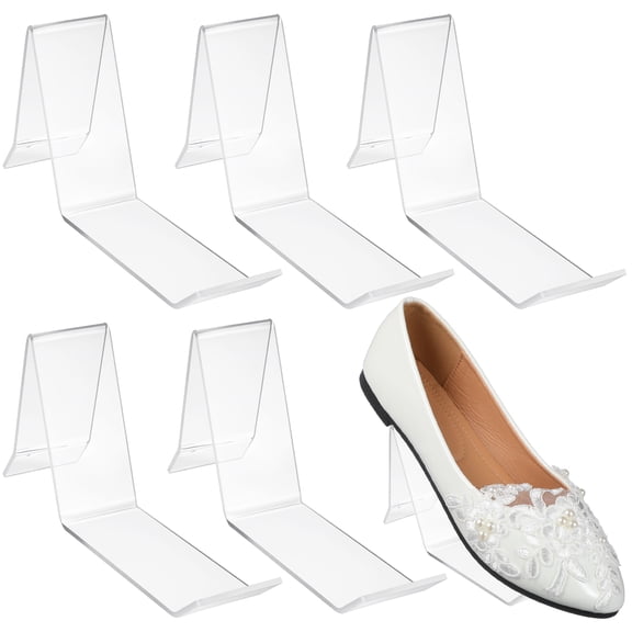 UPOUART 6Pcs Clear Acrylic Sneaker Holder and Shoe Display Stand for Showcases