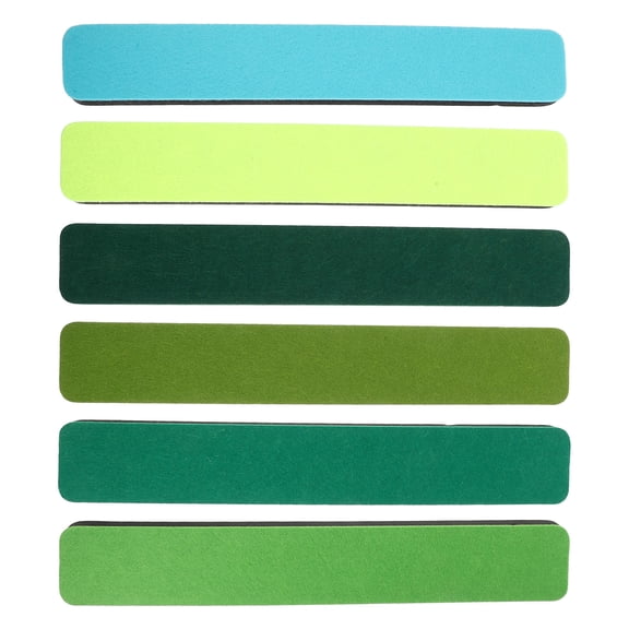 UPOUART 6Pcs Felt Multipurpose Board Strips Green Gradient Message Display Home