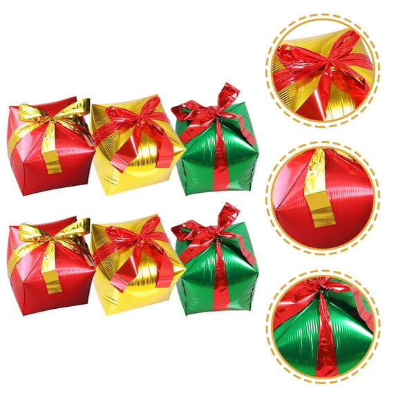 UPOUART Foil Balloons Present Box Assorted Color Eye-Catching Party Decor