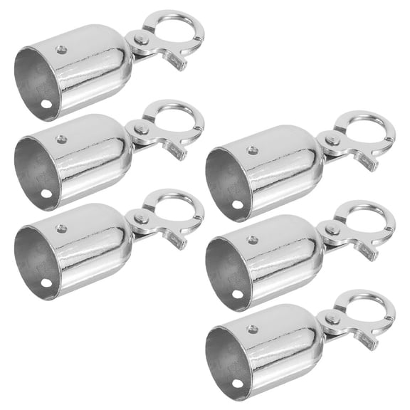 UPOUART 6Pcs Metal Rope Connectors And Accessories For Public Spaces Featuring Silver Aluminum