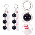 thumbnail image 1 of UPOUART 6Pcs Mini Bowling Ball Metal Keychain Creative Cartoon Keepsake Bowling Enthusiasts, 1 of 8