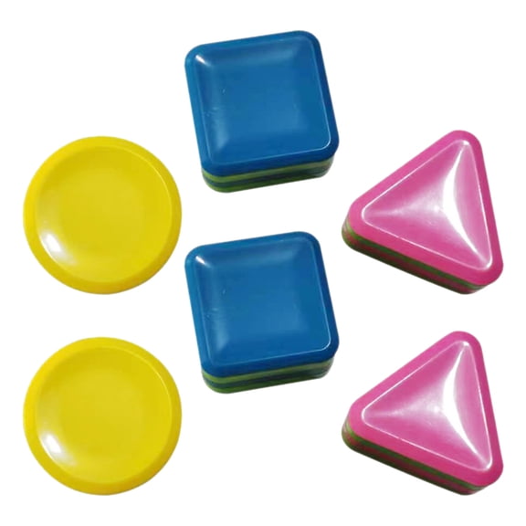 UPOUART 6-Pack Multi-Functional Geometric Rhythm Shakers Plastic Percussion Instruments for Music Learning and Shape Recognition