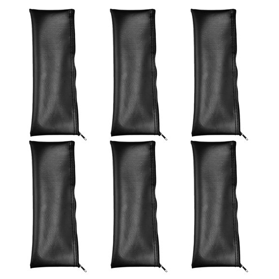 UPOUART 6Pcs Nylon Microphone Protective Case Black with PU Shell and Easy Access Zipper for Travel