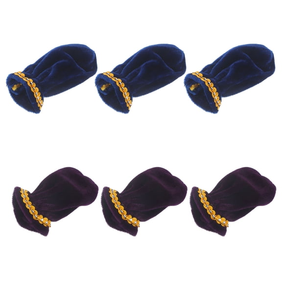 UPOUART 6Pcs Piano Foot Pad Covers Plush Material Elastic Band Durable Protective Sleeves