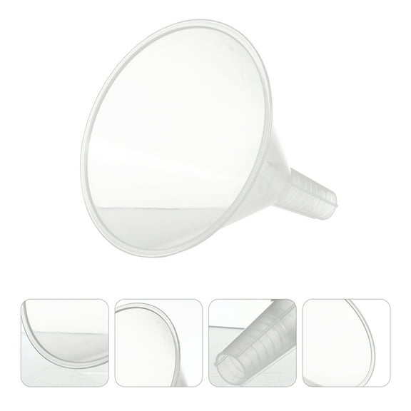UPOUART 6-Pack Cone Shape Plastic Funnels for Lab Use, Liquid Transfer, Chemistry, and Household Applications