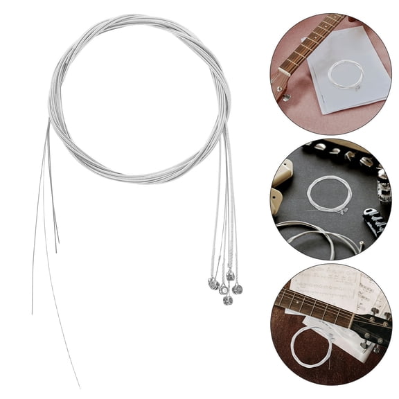 UPOUART 6Pcs Silverplated Guitar String Set for Acoustic Guitar with Reliable Durable Performance