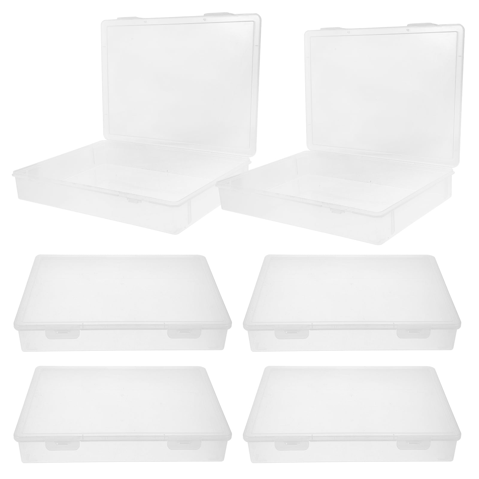 UPOUART 6Pcs Stackable Clear Plastic Organizers for Beads Jewelry and Craft Storage