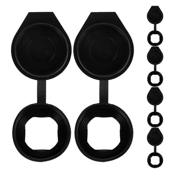 UPOUART 6Pcs Universal Plastic Rain Cover for Trash Bin Waterproof Lock Lid with Flexible Material