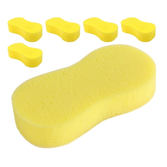UPOUART 6-Pack Polyurethane Scrubbing Sponges for Auto Detailing, Car Care, and Household Cleaning