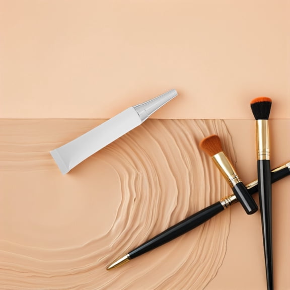 UPOUART 6Pcs White Plastic Refillable Cosmetic Sample Tubes Leakproof Soft Squeeze Containers for Travel