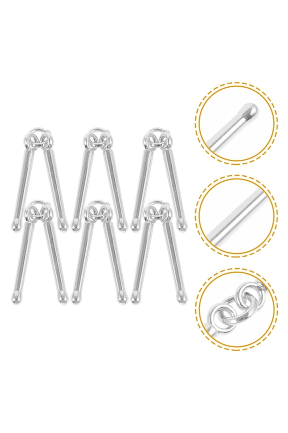 Drum Stick Charms Silver Zinc Alloy for DIY Jewelry Making Accessories