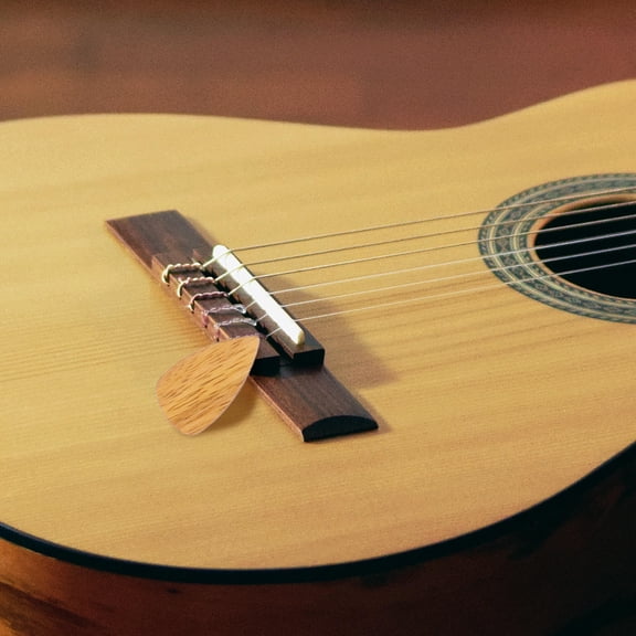 UPOUART 6pcs Strong Sound Guitar Picks Black Walnut Wood For Music Playing