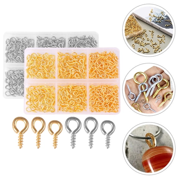 UPOUART Small Eyelet Screws Iron 800Pieces for Diy Pendant Material