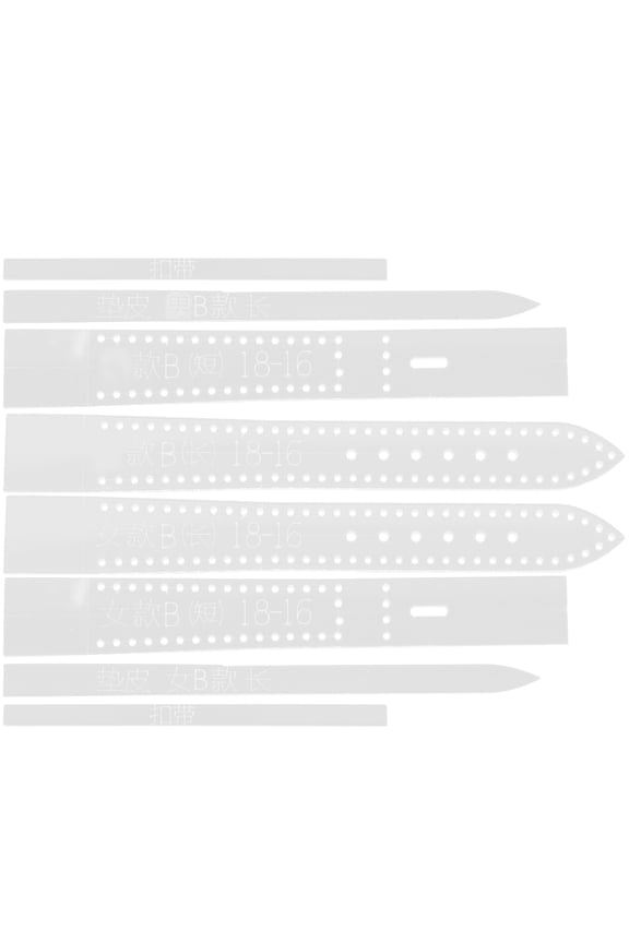 8Pcs Clear Watchband Template for DIY Craft Use Acrylic Material Suitable for Leather Straps