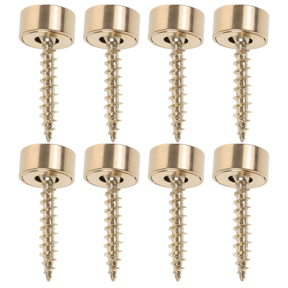 UPOUART 8Pcs Self Tapping Copper Screws with Curved Decorative Caps for Wood