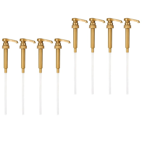 UPOUART 8Pcs Golden Coffee Syrup Pumps For Home Users And Restaurant Owners