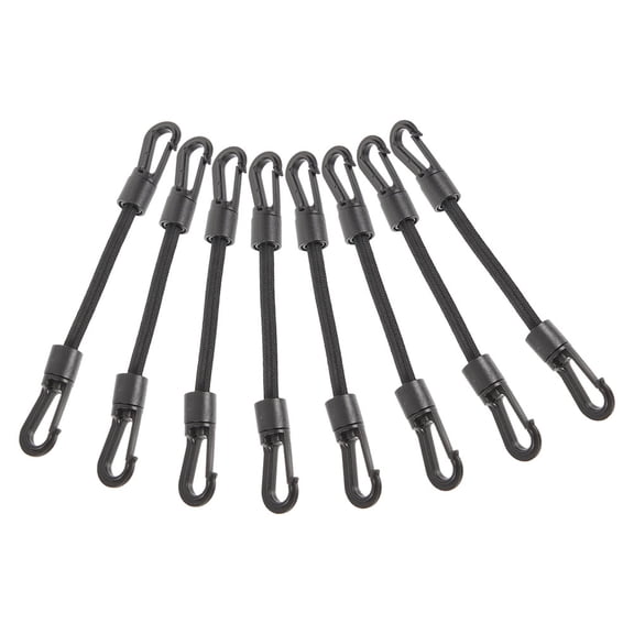 UPOUART Heavy Duty Black Bungee Cords with Hooks for Boat Accessories, Docking, and Outdoor Use