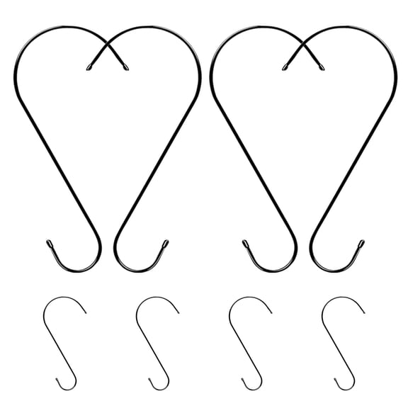 UPOUART Decorative Iron Hooks for Indoor Plant Hangers and Bird Feeders 8Pcs