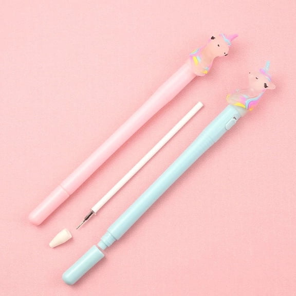 UPOUART 8Pcs High-Class Plastic Gel Ink Pens with Luminous Design Water Resistant for Writing and Signing