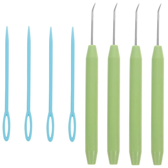 UPOUART 8Pcs Knitting Loom Hook Tools Assorted Color Plastic Weaving for Making Hat