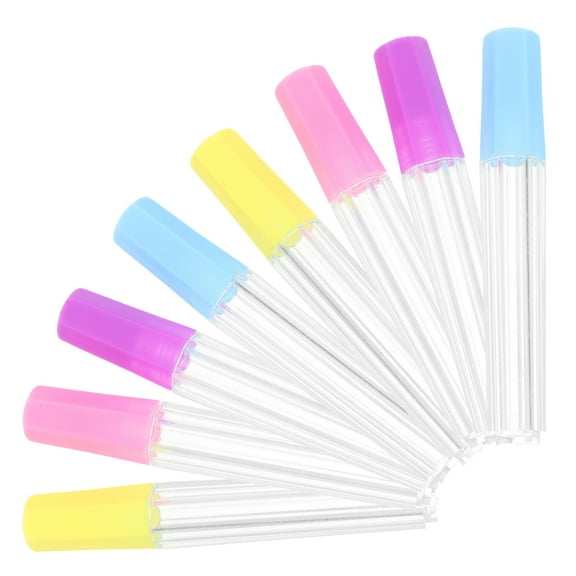 UPOUART 8-Piece Knitting Needle Storage Case, Transparent Plastic Tube for Travel, Outdoor, and Craft Organization