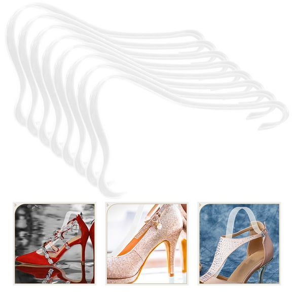 UPOUART Shoe Shaper Inserts for Women Curved Shoe Forms for Retail Display Sandals and Heels Shape Support Acrylic Shoe Holders (8 Pieces)
