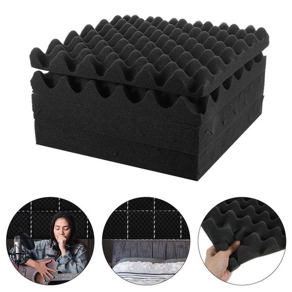 UPOUART 8Pcs Black Soundproofing Panels for Home Acoustic Treatment and Enhanced Noise Control