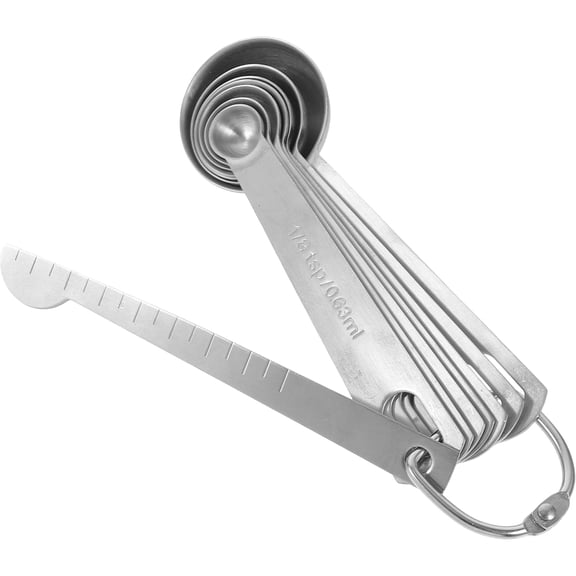 UPOUART 8-Piece Metal Measuring Spoons Set for Accurate Kitchen Measurements and Cooking Ingredients Dosage