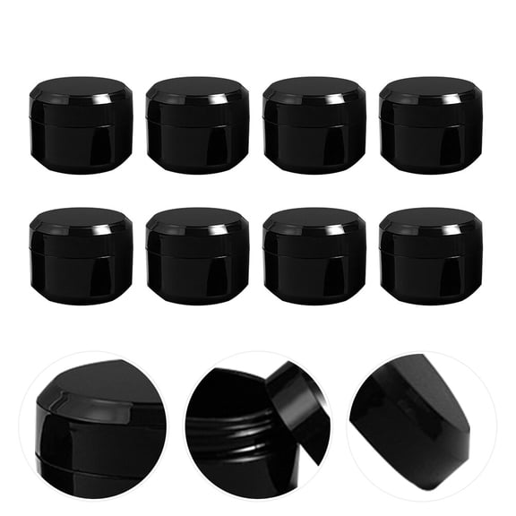 UPOUART Travel Cream Bottles Black, Simple Design Cosmetic Containers for Home, Daily Use, Portable Skincare Storage