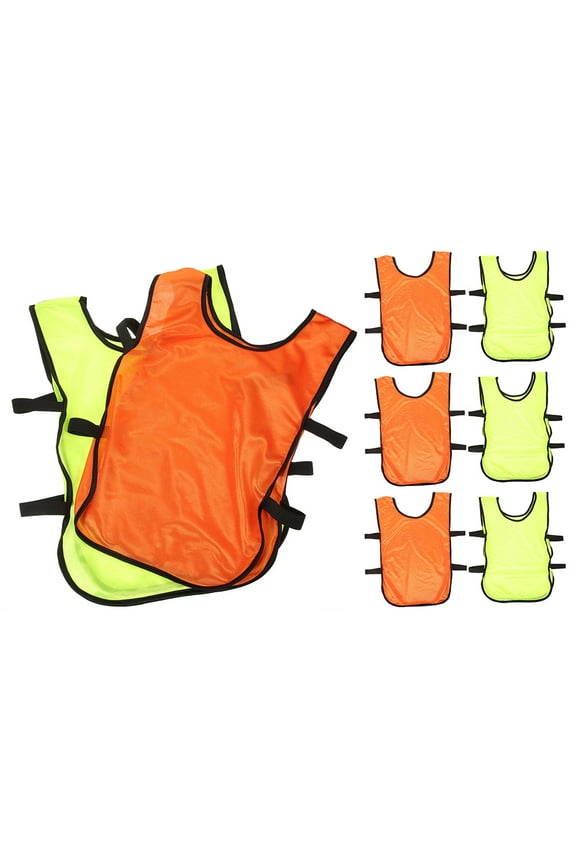 8Pcs Washable Basketball Vests Fluorescent Green Lightweight for Scrimmage for Fan Gear