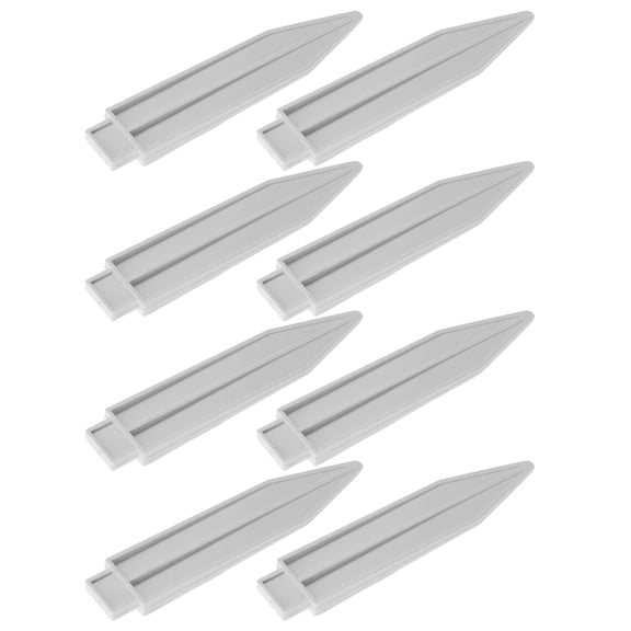 UPOUART 8Pcs White PVC Narrow Fence Plugs for Outdoor and Indoor Fences with Fixing Holes