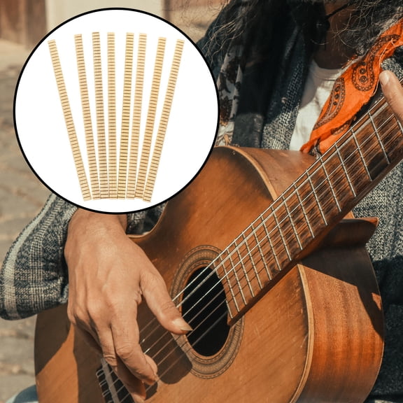 UPOUART 8-Piece Wood Guitar Inlay and Binding Strips Set for Luthiers, Custom Guitar Decoration Accessories