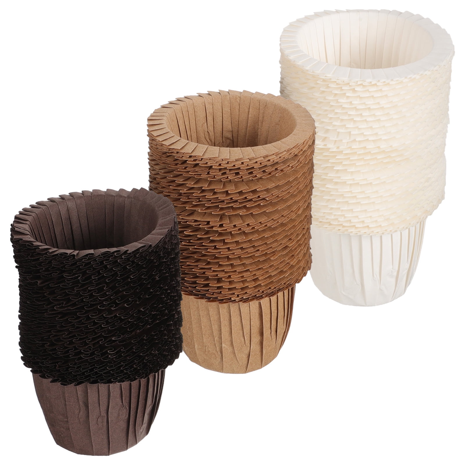 UPOUART 90-Pcs Muffin Cups for Cupcake Coffee Brown Paper Hat-Shaped ...
