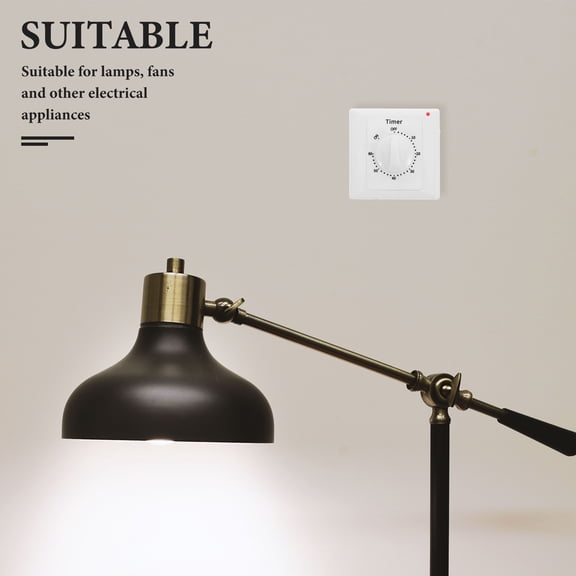 UPOUART Mechanical Timer Switch, White ABS, Multiple Time Settings, for Lights and Fans