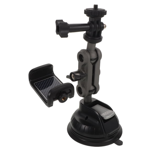 UPOUART Car Mount Kit for Action Cameras with 360 Rotation Cup Holder for Dashboard, Black