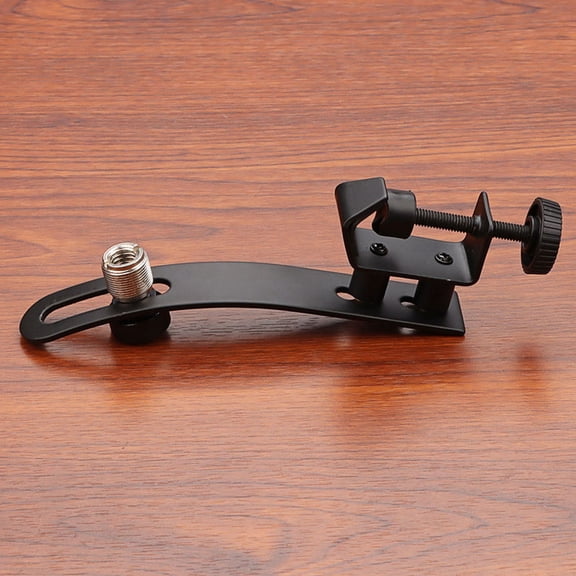 UPOUART Black Adjustable Metal Drum Microphone Clamp Grip for Easy Storage and Stable Mounting