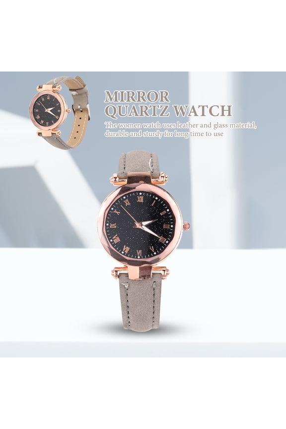 Adjustable Female Watch in Grey with Roman Dial Glass Durable Material