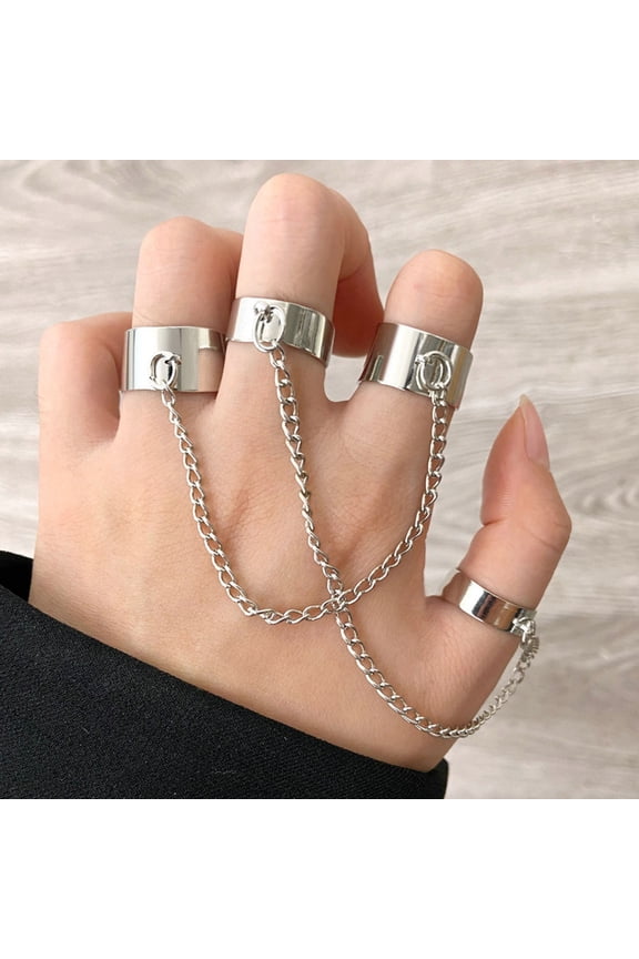 Alloy Punk Ring Set for Decoration with Creative Style Fashion Design Fits Various Scenes