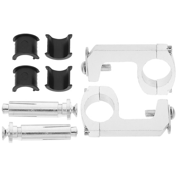 UPOUART 2Pcs Silver Iron Motorcycle Handguard Mount Brackets Universal Clamp Retrofit Replacement