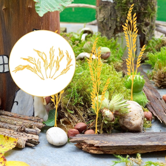 UPOUART Artificial Rice Stalks 100pcs Wheat Ears Decor Simulated Tall ...