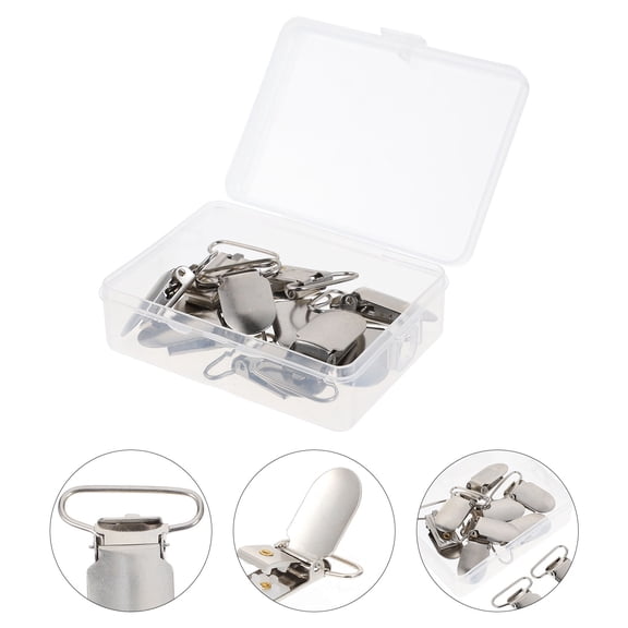 UPOUART Assorted Color Pacifier Clips Chain Accessories for Teething and DIY Nursing Use 10 Pcs Iron