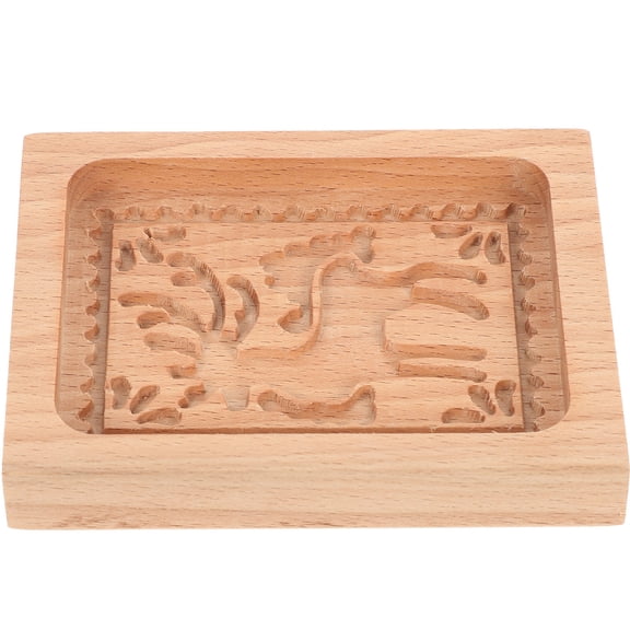 UPOUART Wooden Cookie Mold Baking Tool Easy Demold Multi Functional Light Brown Wood