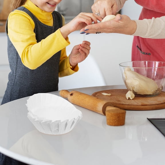 UPOUART Basque Cake Liners 50pcs NonStick OilProof PreventSeepage White SiliconePaper HomeBakers