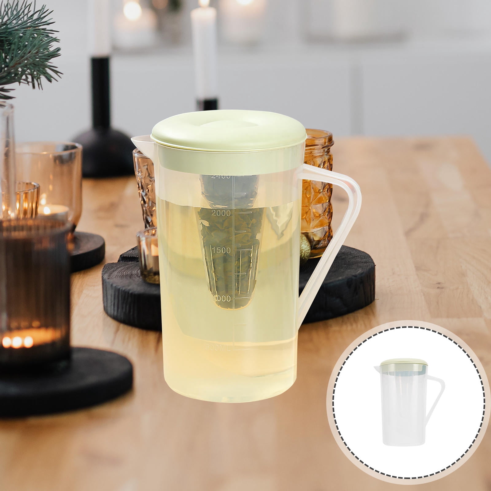 UPOUART Transparent Plastic Iced Tea Pitcher for Home Use, and ...