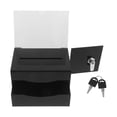 UPOUART Black Acrylic Suggestion Box with Lock - Versatile Donation ...