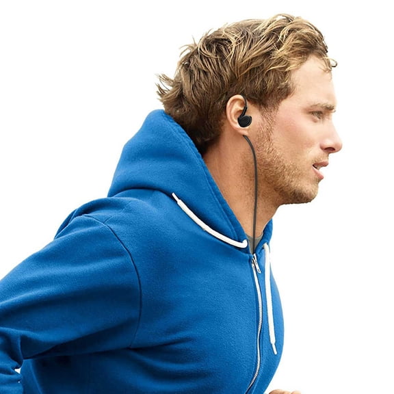 UPOUART Black Bass Headset Wired Earphones with Memory Wire Enhanced Sweat Resistance for Home Use