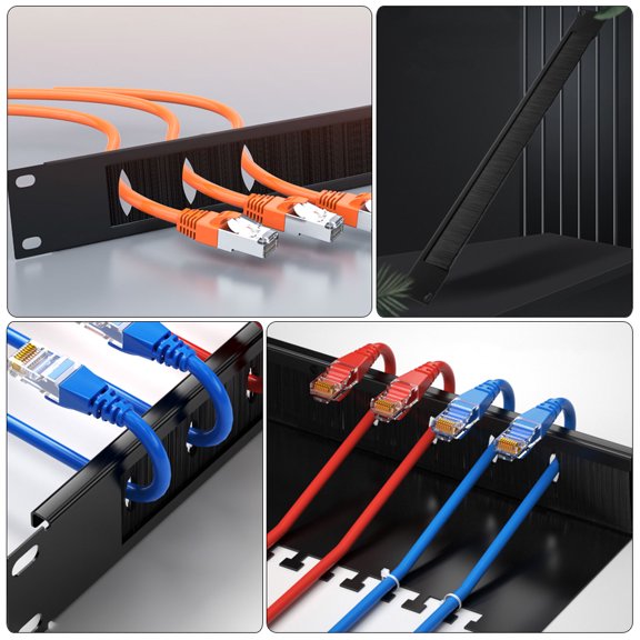 UPOUART Black Metal Cable Management Rack Wire Organizer for Home Piece