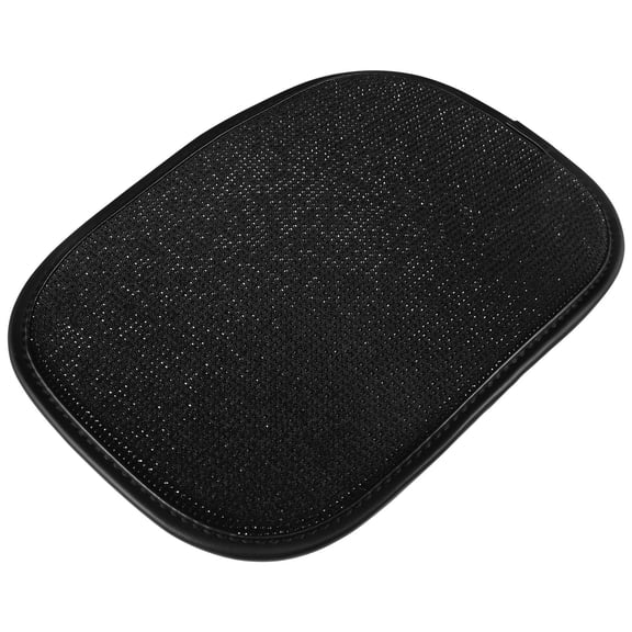 UPOUART Black Car Center Console with Polyester and Rhinestone Stylish Armrest Cushion