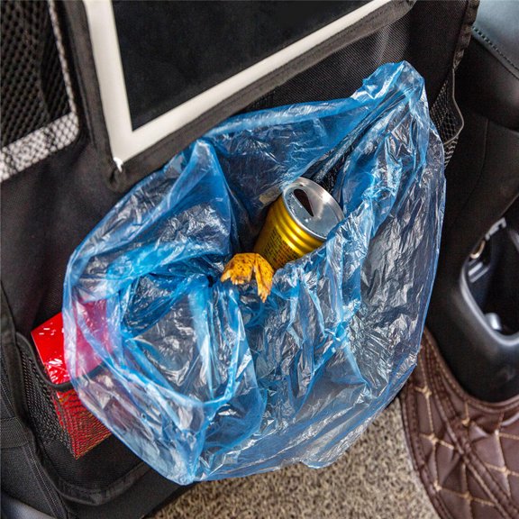 UPOUART Black Car Kick Mat and Seat Back Organizer with Protective Backseat Storage Bag for Auto