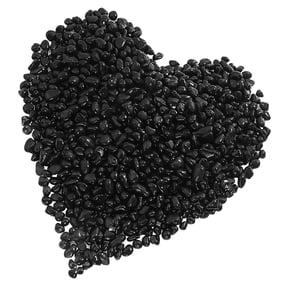 UPOUART Black Glass Rock Aquarium Gravel 1 Bag Natural Decorative Substrate for Fish Tanks